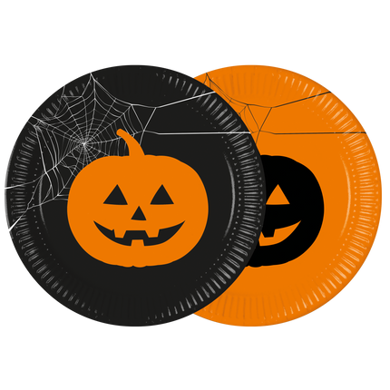 Halloween Teller Kürbisse 23cm 8Stück