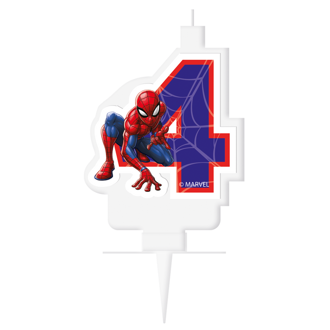 4 Jahre Kerze Spiderman