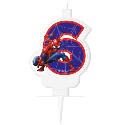 6 Jahre Kerze Spiderman