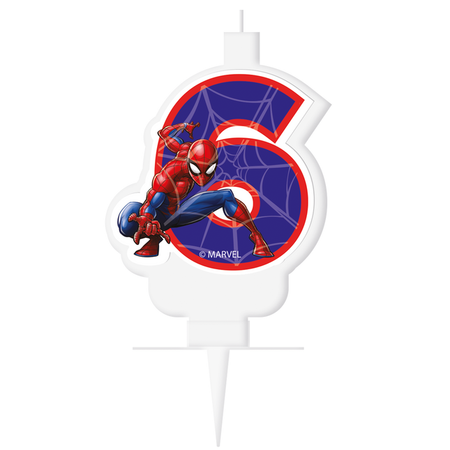 6 Jahre Kerze Spiderman