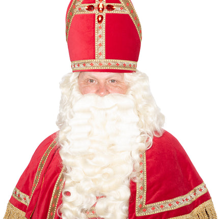 Sinterklaas Anzug komplett Samt 4 Stück