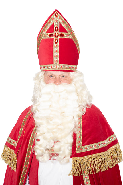 Sinterklaas Anzug komplett Samt 4 Stück