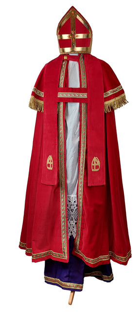 Sinterklaas Kostüm Samt 3 Stück
