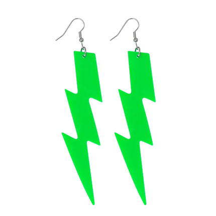 Ein Paar Ohrringe „Flash“ in Neongrün (UV)