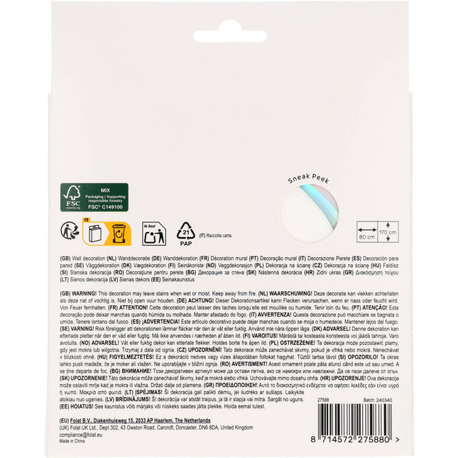 Weiß Grüner Türvorhang Silber 1,7m