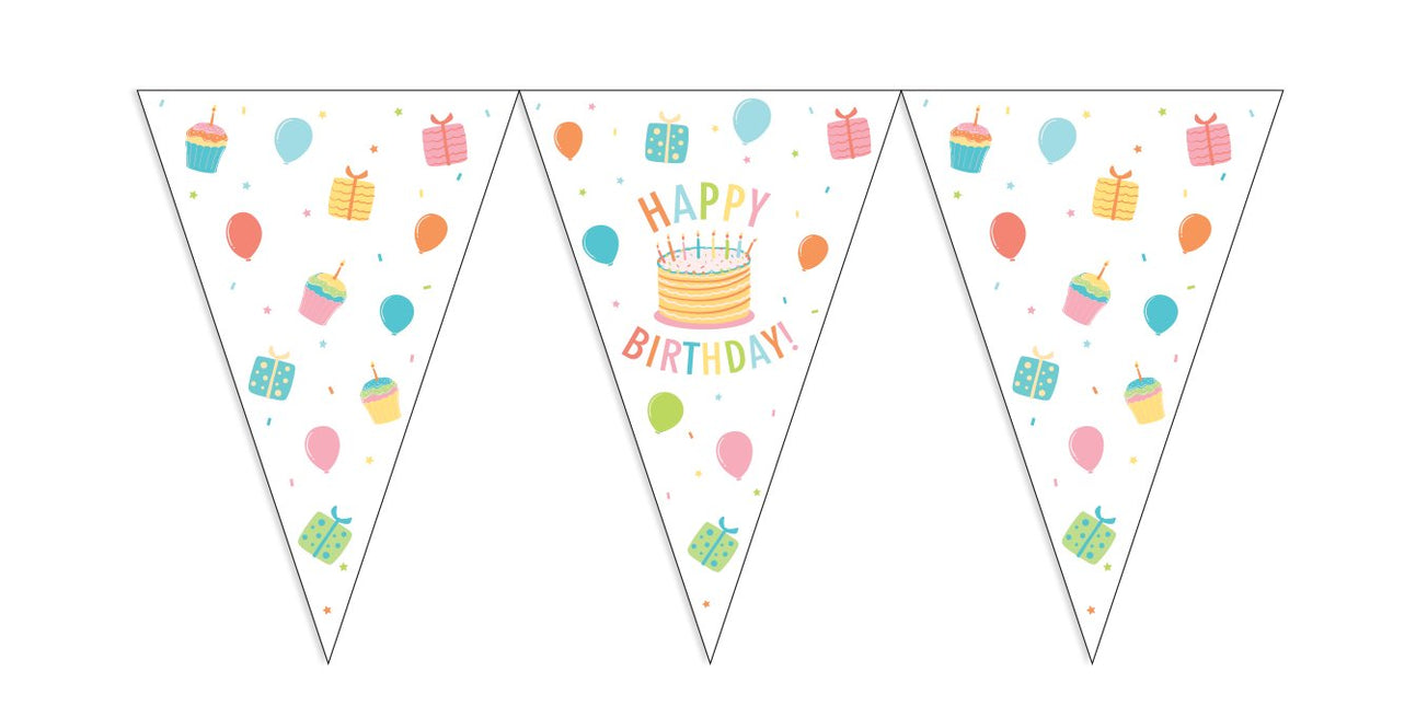 Happy Birthday Girlande Torte 10m