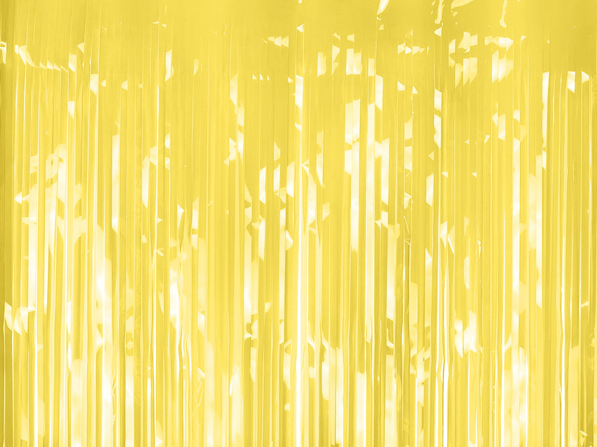 Gelber Türvorhang Metallic-Folie 2m