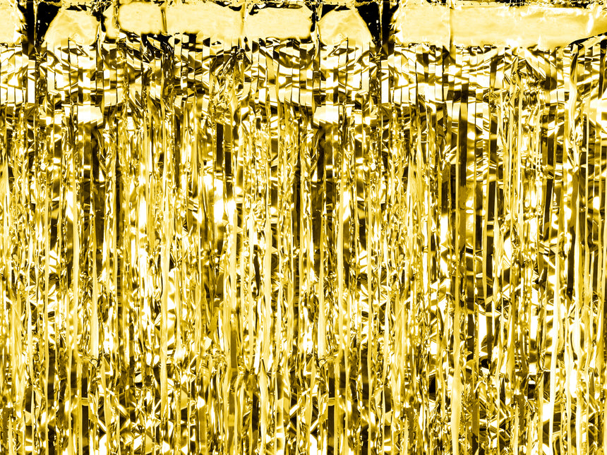 Gold Türvorhang Metallic Folie 2m