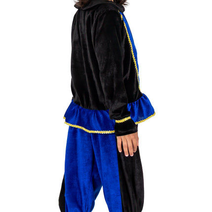 Piet-Kostüm für Kinder, blau/schwarz