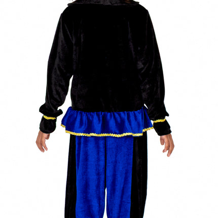 Piet-Kostüm für Kinder, blau/schwarz