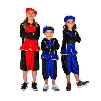 Piet-Kostüm für Kinder, rot/schwarz