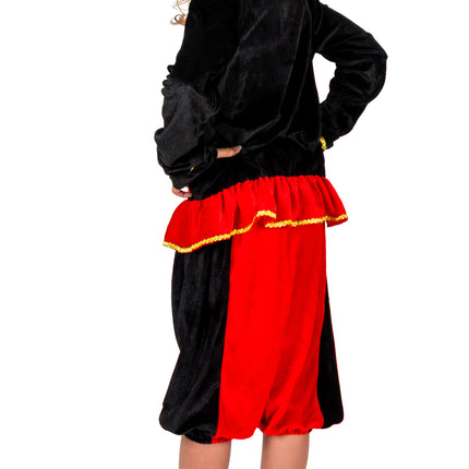 Piet-Kostüm für Kinder, rot/schwarz