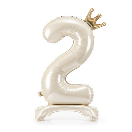 2 Jahre Helium Ballon Perle Leer 84cm
