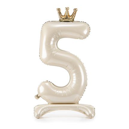 5 Jahre Helium Ballon Perle Leer 84cm