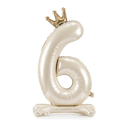 6 Jahre Figur Ballon Perle Leer 84cm