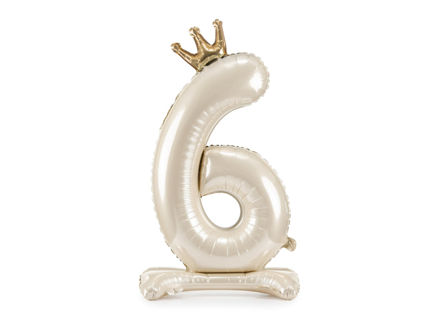 6 Jahre Figur Ballon Perle Leer 84cm