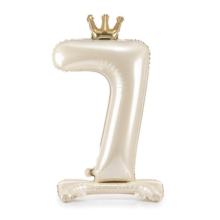 7 Jahre Figur Ballon Perle Leer 84cm