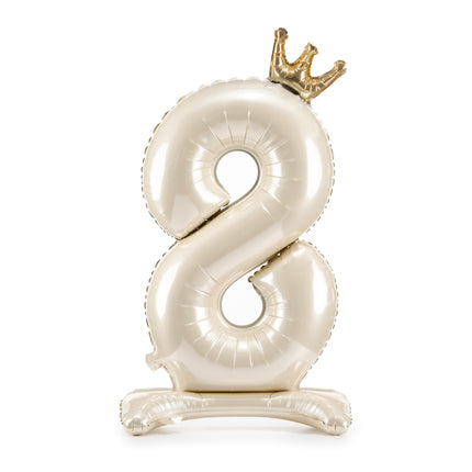 8 Jahre Figur Ballon Perle Leer 84cm