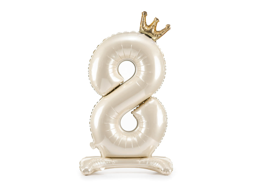 8 Jahre Figur Ballon Perle Leer 84cm