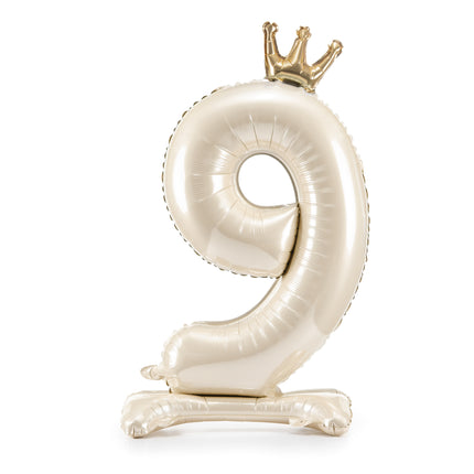 9 Jahre Figur Ballon Perle Leer 84cm
