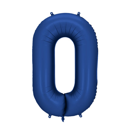 0 Jahr Figur Ballon Blau Satin Folie Leer 86cm