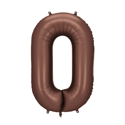 0 Jahr Figur Ballon Braun Leer 86cm