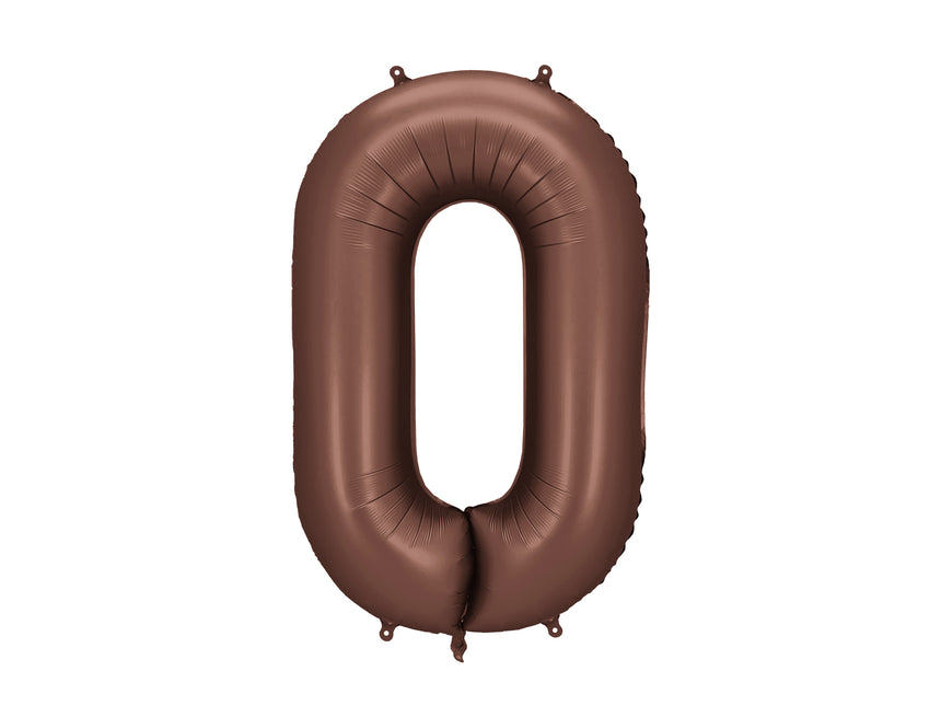 0 Jahr Figur Ballon Braun Leer 86cm