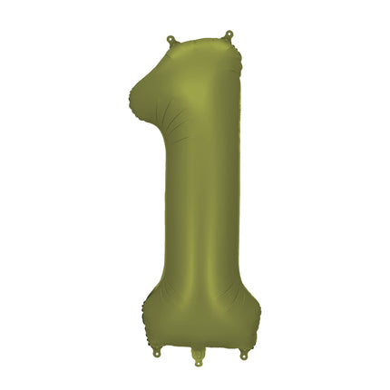 1 Jahr Figur Ballon Grüne Folie Leere 86cm