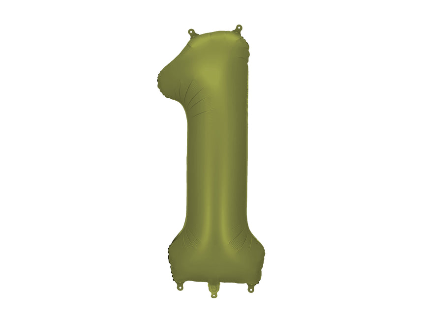 1 Jahr Figur Ballon Grüne Folie Leere 86cm