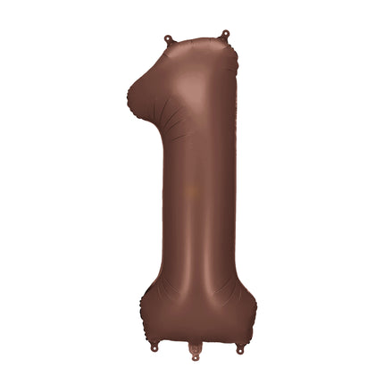 1 Jahr Figur Ballon Braun Leer 86cm