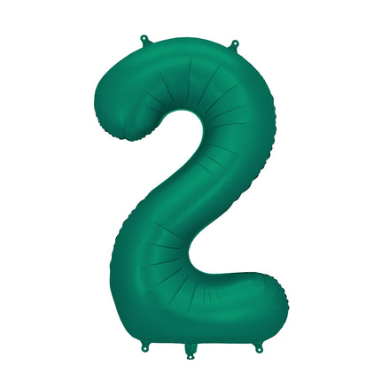 2 Jahre Figur Ballon Grün Leer 86cm