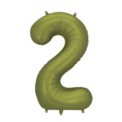 2 Jahre Figur Ballon olivgrün leer 86cm
