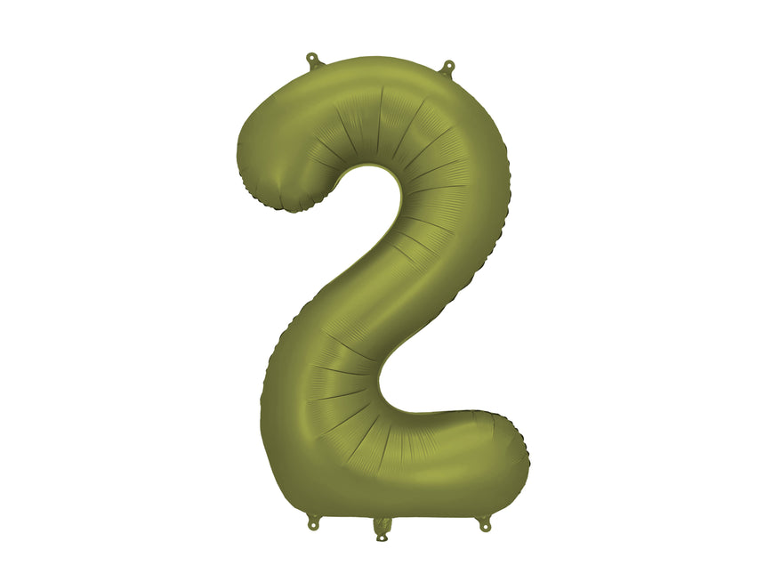 2 Jahre Figur Ballon olivgrün leer 86cm