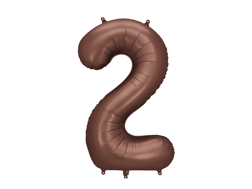 2 Jahre Figur Ballon Braun Leer 86cm