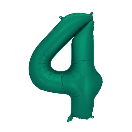 4 Jahre Figur Ballon Grüne Folie Leer 86cm