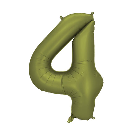 4 Jahre Figur Ballon Grün Leer 86cm