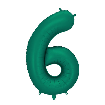 6 Jahre Figur Ballon Grün Leer 86cm