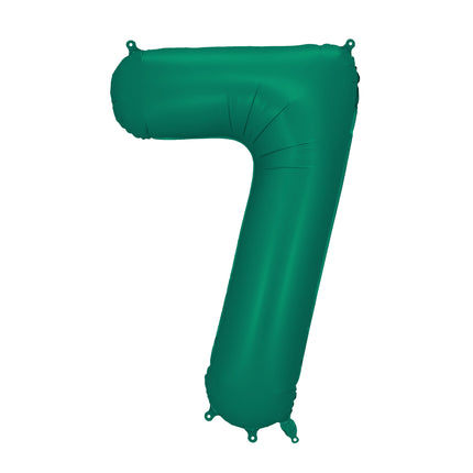 7 Jahre Figur Ballon Grün Leer 86cm