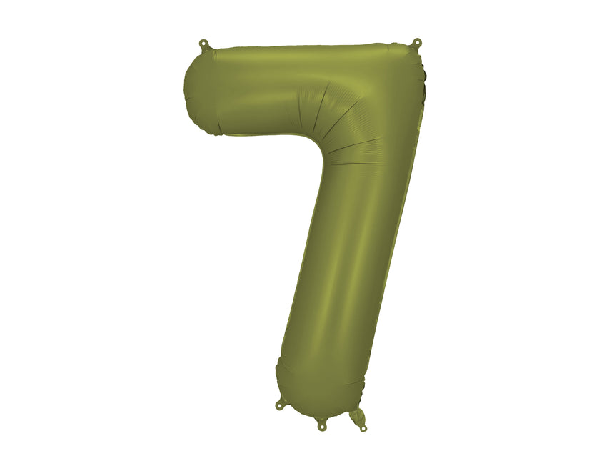 7 Jahre Figur Ballon Grün 86cm
