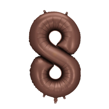 8 Jahre Figur Ballon Braun Leer 86cm