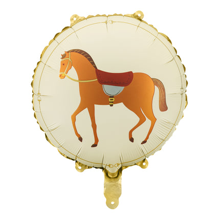 Pferd Helium Ballon Beige Leer 45cm