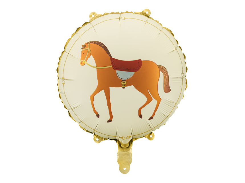 Pferd Helium Ballon Beige Leer 45cm