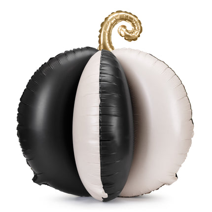 Kürbis Ballon Schwarz Weiß Leer 58cm