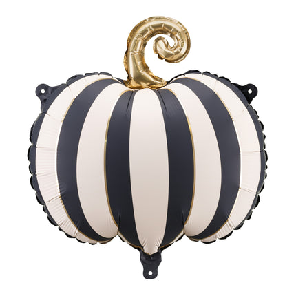 Kürbis Helium Ballon Schwarz Weiß Leer 39cm