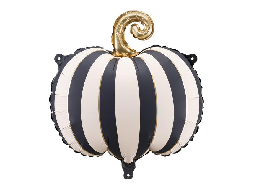 Kürbis Helium Ballon Schwarz Weiß Leer 39cm