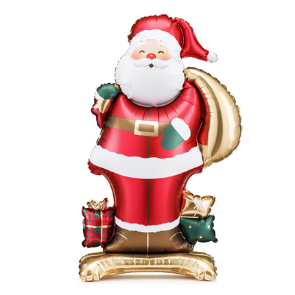 Weihnachtsmann Ballon mit Ständer 84cm