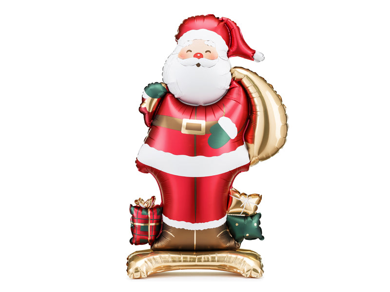 Weihnachtsmann Ballon mit Ständer 84cm