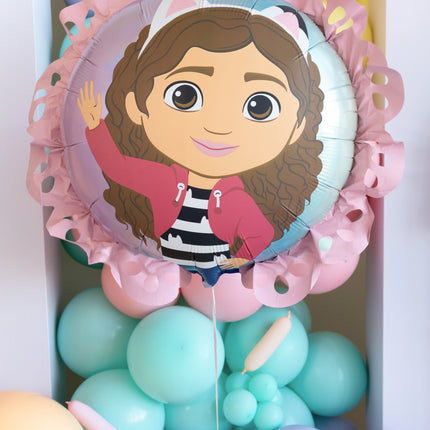 Gabby's Dollhouse Folienballon mit Rüsche, 52x52 cm