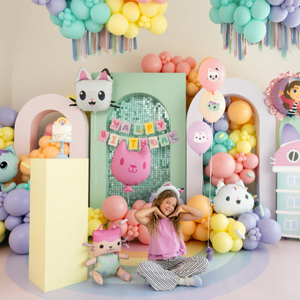Baby Box & Katzen-Folienballons, 43x46 cm und 35x37 cm