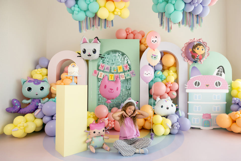 Baby Box & Katzen-Folienballons, 43x46 cm und 35x37 cm
